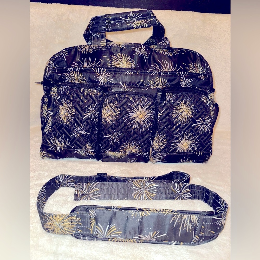 Rare Lug Fireworks Black Shuttle Bus Weekender Bag